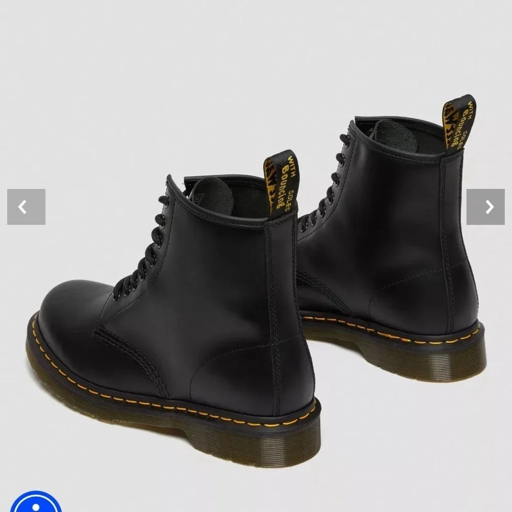NWT Classic Black Leather Smooth Leather Lace Up Boots Sz US 7